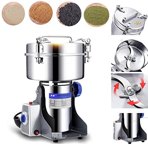2000g 220V 550W High Performance Grain Grinder Mill Powder Stainless Electric Machine Swing Commercial Type