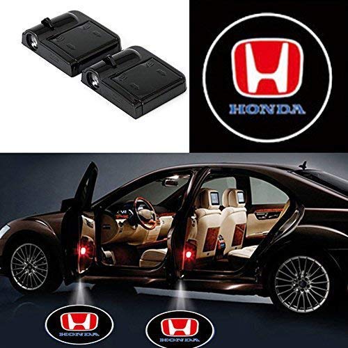 bearfire 2 Pcs Wireless Car Door Led Welcome Laser Projector Logo Light Ghost Shadow Light Lamp Logos (Honda)