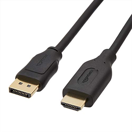 Book Cover Amazon Basics Uni-Directional DisplayPort to HDMI Display Cable 4K@30Hz - 6 Feet, 10-Pack, Black