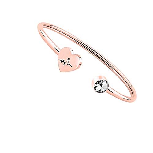 REEBOOOR Nurse Bracelet,Heart Beat Bracelet, Stethoscope Necklace Jewelry,Nursery Graduation Gift, Hospital Nurse Doctor Gifts