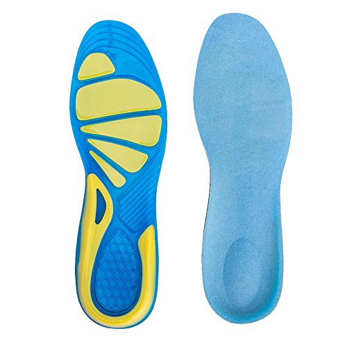 Shoes Gel Insoles,Anti Fatigue Athletic Running Work Sports Cushioned Shock Absorbing Shoe Insoles for Men Women Full Length