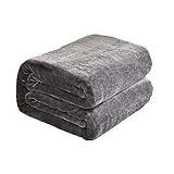 Kingole Flannel Fleece Microfiber Throw Blanket, Luxury Charcoal Grey King Size Lightweight Cozy Couch Bed Super Soft and Warm Plush Solid Color 350GSM (108 x 90 inches)