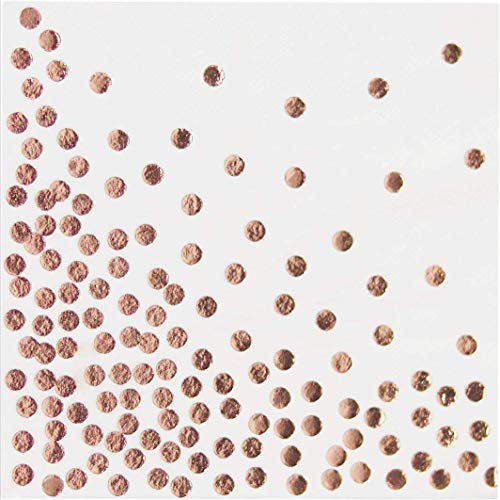 Rose Gold Metallic Dot 6.5 Inch Napkins for 50 Guests!! Beautiful Napkins Perfect for Birthday, Baby Shower Bridal Shower Wedding Engagement Party Anniversary Reveal Party Graduation and More!!!