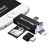 suntrsi TF/SD Card Reader compatible with iPhone/OTG Android/Computer, Micro SD Card Reader compatible with iPhone/iPad Charging,Compatible to SD Card Camera Adapter "x disk"
