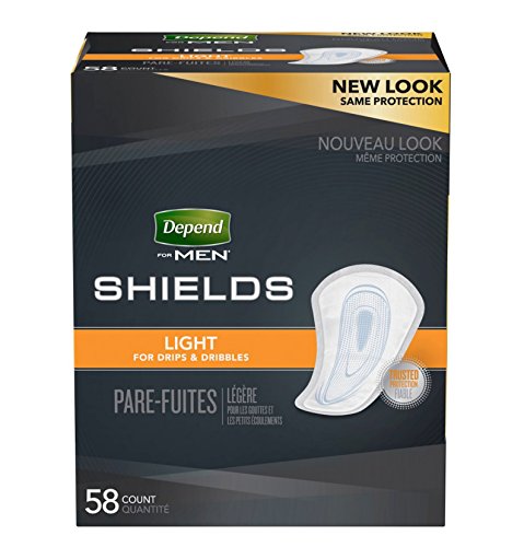 Book Cover 58 Count (1 Package) Depend Shields/Guard for Men Light Absorbency