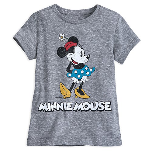Disney Minnie Mouse Classic T-Shirt for Girls - Gray Multi