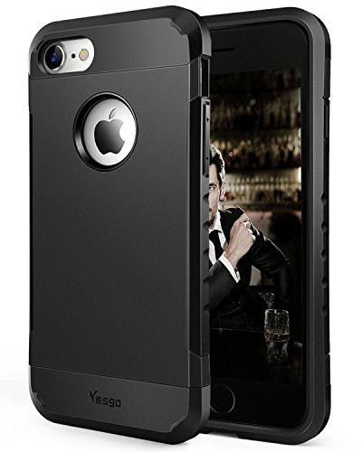 Yesgo iPhone 7 Case Anti-Scratch Shockproof Protective Case Cover Black