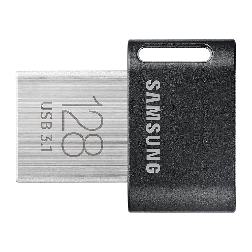 SAMSUNG FIT Plus 3.1 USB Flash Drive, 128GB, 400MB/s, Plug In and Stay, Storage Expansion for Laptop, Tablet, Smart TV, Car Audio System, Gaming Console, MUF-128AB/AM 128 GB