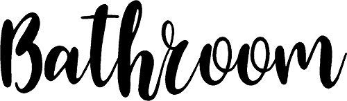 Door Vinyl Decal - Pantry, Restroom, Closet Water, Closet, Laundry, Office, toilettes, Bathroom (Bathroom, Black)