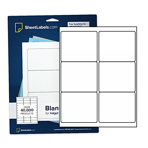 Shipping Labels from SheetLabels.com, 3-1/3" x 4", Laser or Inkjet Printable, Easy to Peel, 150 Labels - 25 Sheets