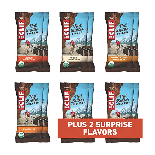 Clif nut Butter filled - Organic Snack Bars - Variety Pack - Flavors May Vary (1.76 Oz Protein Snack Bars, 12Count)