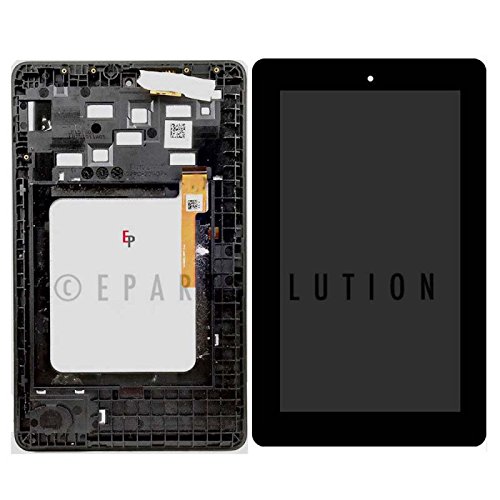 ePartSolution_LCD Display Touch Screen Digitizer Glass + Frame Assembly for Amazon Kindle Fire 7.0" 5th 2015 SV98LN Replacement Part