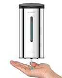 AIKE Automatic Wall Mount Liquid Soap Dispenser, Commercial Stainless Steel with Large Capacity Save Time Effort and Cost,Model AK1205(Polished)