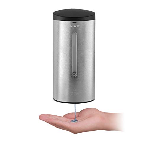 Book Cover AIKE AK1205 Wall Mounted Commercial Automatic Liquid Soap Dispenser Brushed Stainless Steel Large Capacity 24oz/700ml