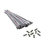 5 Pin RGBW Led Connector Extension Wire with 5 Pin Conenctor, SIM&NAT 15 cm / 5.9 inch RGBW RGBWW Connector Plug Weld Line Male Female Plug Cable for SMD 5050 Led Strip