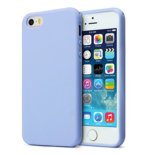 MUNDULEA Compatible iPhone SE (2016 Edition)/iPhone 5/iPhone 5s Case,Shockproof TPU Ptotective Cover iPhone 5s (Sky Blue)
