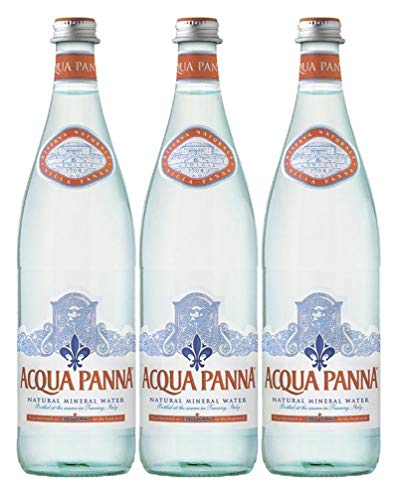 Acqua Panna Natural Spring Water, 25.3 Oz Glass Bottle (Pack of 3, Total of 75.90 Oz)