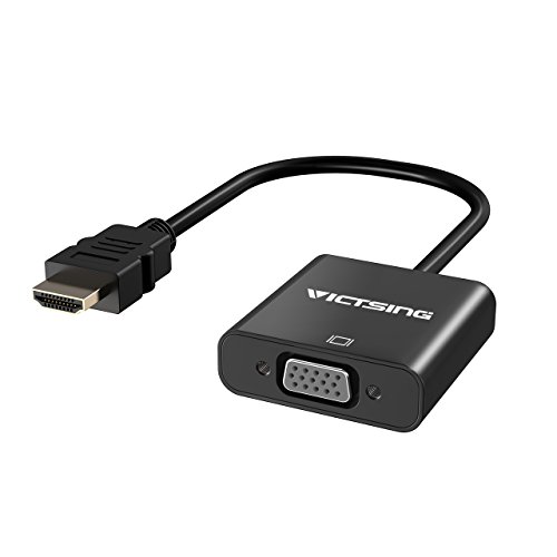 VicTsing HDMI to VGA Adapter, Gold-Plated HDMI Male to VGA Female Converter 1080P Video Cable for PC, Laptop, Projector, Monitor, Raspberry Pi, and Other HDMI Input Devices