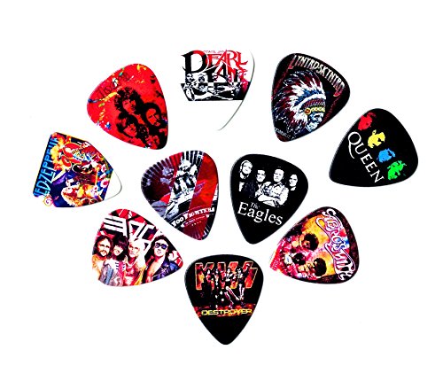 Legendary Bands Guitar Picks Volume II(10 medium picks in a packet)(For Music Lovers)