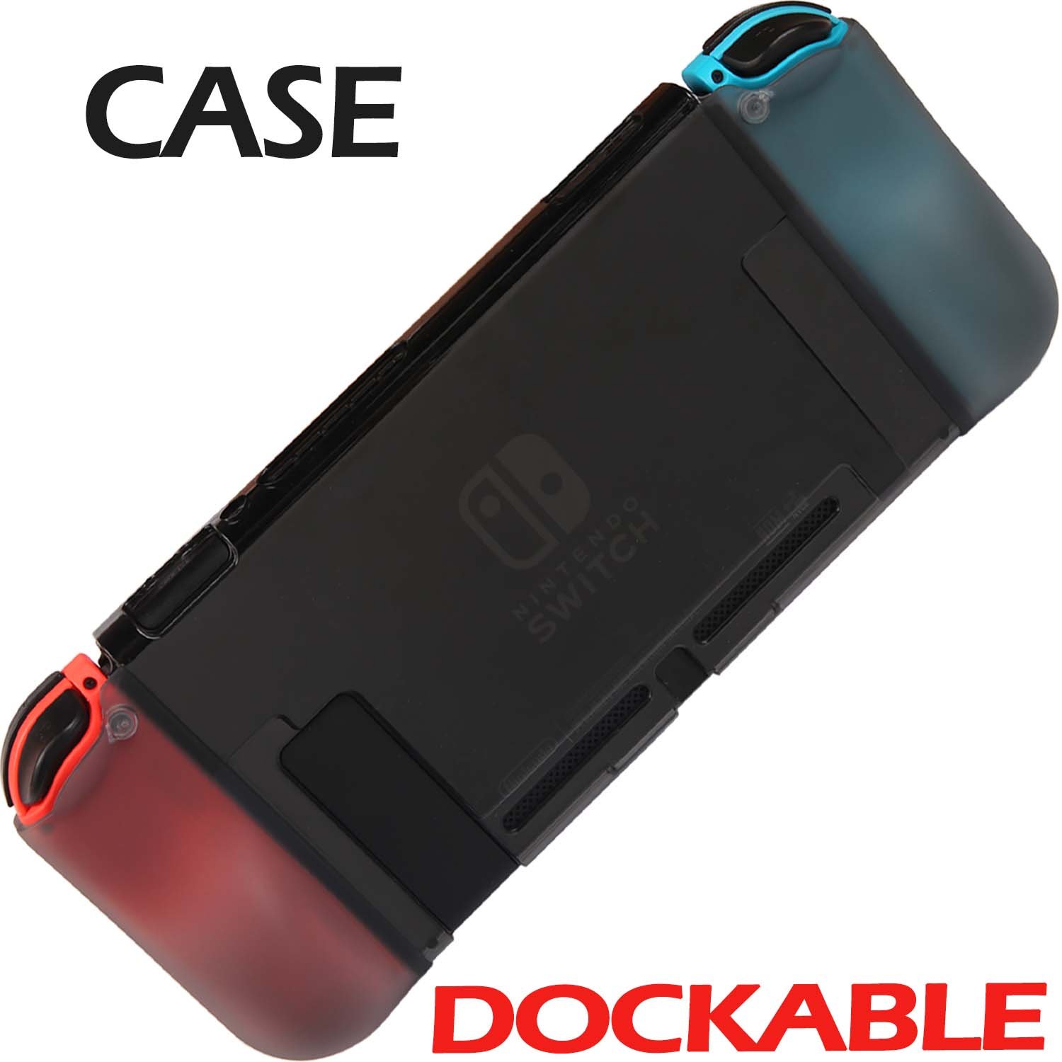 Book Cover Dockable Case for Nintendo Switch - YOOWA Soft TPU Grip Shock-Absorption and Anti-Scratch Dockable Protective Cover Case for Nintendo Switch - Black