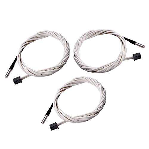 FYSETC 3D Printer Ender 3 V2 Neo Hotend Part HT-NTC100K 3950 Thermistor Cartridge Cable 1M/39.3inch XH2.54 2Pin Compatible with Ender 3 Ender 5 Pro CR6 CR10 A8 Maker Pro Extruder Hotend-Pack of 3