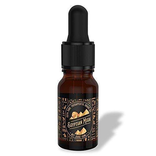 Egyptian Musk Oil [RELAXING SCENT] - Glass Amber Bottle Organic Pure Therapeutic French for Diffuser, Aromatherapy, Headache, Pain, Sleep-Perfect For Candles & Massage (10 ml)