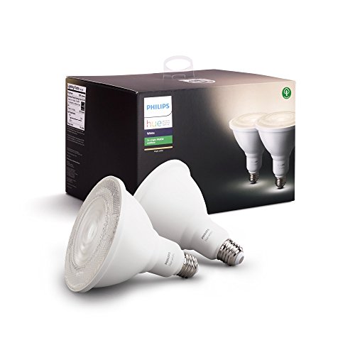 Book Cover Philips Outdoor Hue White PAR-38 Smart LED Bulb (2-Pack) (476820) White - New