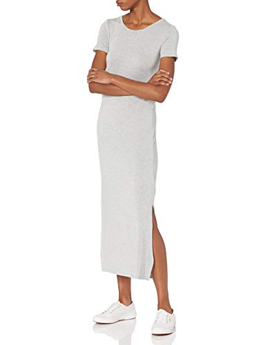 Amazon Essentials Women's Jersey Standard-Fit Short-Sleeve Crewneck Side Slit Maxi Dress (Previously Daily Ritual)
