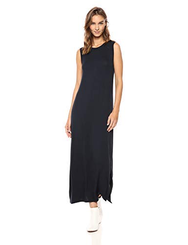 Amazon Brand - Daily Ritual Women's Jersey Crewneck Muscle Sleeve Maxi Dress with Side Slit