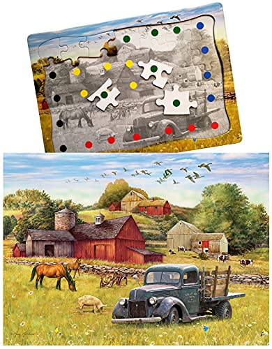 Keeping Busy Blue Truck Farm 35 Piece Sequenced Jigsaw Puzzle Engaging Activities/Puzzles/Games for Dementia and Alzheimer's by Keeping Busy for Older Adults