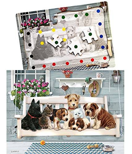 Keeping Busy Porch Swing Buddies 35 Piece Sequenced Jigsaw Puzzle Engaging Activities/Puzzles/Games for Dementia and Alzheimer's by Keeping Busy for Older Adults