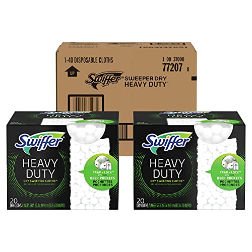 Swiffer Sweeper Heavy Duty Mop Pad Refills for Floor Mopping and Cleaning, All Purpose Multi Surface Floor Cleaning Product, 20 Count, 2 Pack