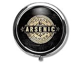 Arsenic Vintage Style Pill Box Case Pillbox Holder Trinket Stash Box Arsenic Vintage Style Medicine Vitamin Pill Organizer Case
