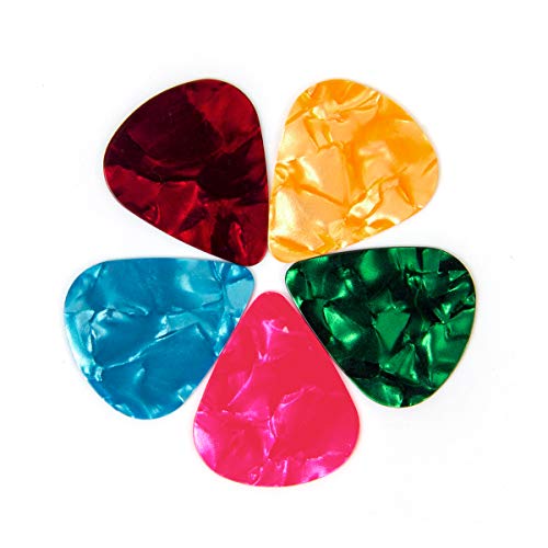 lotmusic Variety Colorful Pearl Celluloid Ukulele Picks 5 pieces