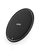 Anker PowerWave Fast Wireless Charging Pad, Qi-Certified, 7.5W Compatible iPhone XR/Xs Max/XS/X/8/8 Plus, 10W Compatible Galaxy S9/S9+/S8/S8+/LG G7, and 5W for All Qi-Enabled Phones (No AC Adapter)