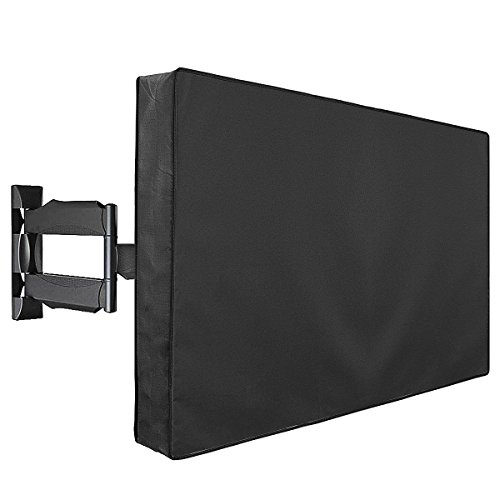 Ihomepark Outdoor TV Cover, Weatherproof Universal Protector for 30" - 32" LCD, LED, Plasma Television Screens. Dust-proof with Bottom Seal and Soft Liner - Compatible with Standard Mounts and Stands