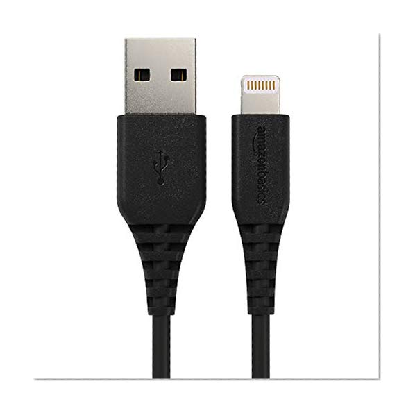 Book Cover AmazonBasics Lightning to USB A Cable - MFi Certified iPhone Charger - Black, 3-Foot, 2-Pack