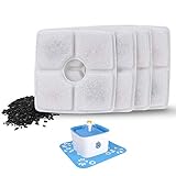 Cat Water Fountain Filters, 4 Packs Filter for Automatic Cat Water Filter, Carbon Replacement Filter for 84oz/2.5L Pet Water Fountain, Dog Water Dispensers
