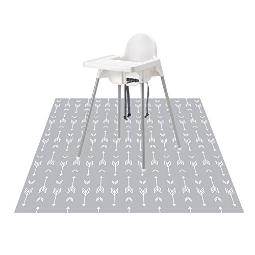 51" Splat Mat for Under High Chair/Arts/Crafts, Wo Baby Washable Spill Mat Water-resistant Anti-slip Floor Splash Mat, Portable Play Mat and Table Cloth