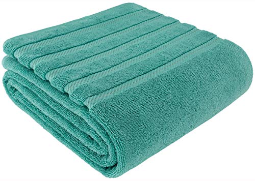 Book Cover Premium, Luxury Hotel & Spa Quality, 35x70 Extra Large Jumbo Size Bath Towel, Bath Sheet Cotton for Maximum Softness and Absorbency by American Soft Linen, [Worth $34.95] Turquoise Blue