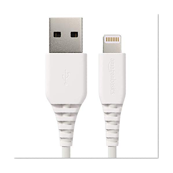 AmazonBasics Lightning to USB A Cable - MFi Certified iPhone Charger - White, 3-Foot, 12-Pack