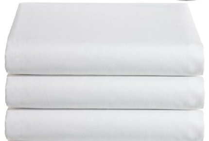 Book Cover Head2Toe Flat Hospital Bed Sheets, Twin Size Flat Sheets, 3-Pack,