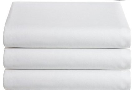 Head2Toe Flat Hospital Bed Sheets, Twin Size Flat Sheets, 3-Pack,