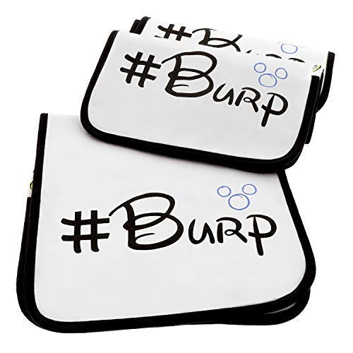 Quality World | 3-Pack Soft Baby Burp Cloths | Large 21"x 10" | 100% Organic Cotton | Water Resistant With 6 Absorbent Thick Cotton Layers | A Premium & Unique Design!