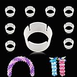 GuassLee 100pcs Balloon Ring Clips for Balloon Arch and Balloons Column Stand Party Decoration Accessory Balloon Buckle Clear