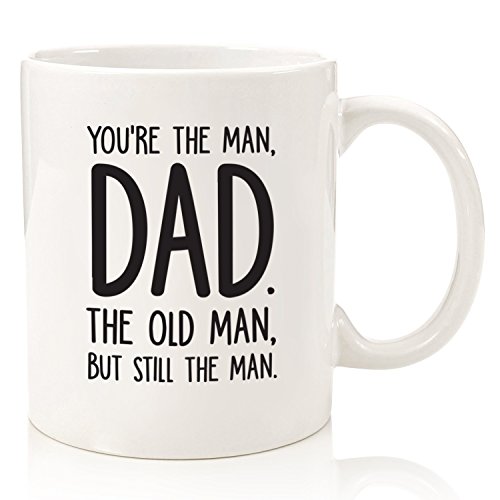 Dad, The Man / The Old Man Funny Coffee Mug - Best Father's Day Gifts for Dad - Unique Gag Dad Gift Idea for Him from Daughter, Son, Wife, Kids - Cool Birthday Present for Men, Guys - Fun Novelty Cup