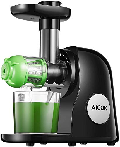 Book Cover Juicer Machines, Aicok Slow Masticating Juicer Extractor Easy to Clean, Quiet Motor & Reverse Function, BPA-Free, Cold Press Juicer with Brush, Juice Recipes for Vegetables and Fruits