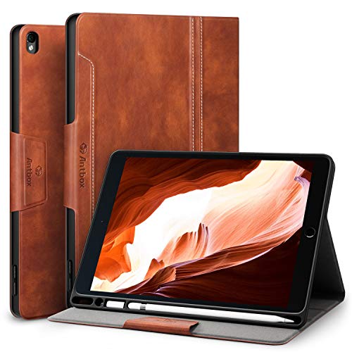 Antbox iPad Pro 10.5 / iPad Air 3 Case with Built-in Apple Pencil Holder Auto Sleep/Wake Function PU Leather Smart Cover for iPad Air 3 10.5 Inch 2019/iPad Pro 10.5 2017