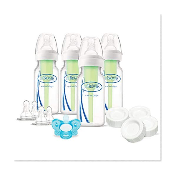 Book Cover Dr. Brown's Options Slow Flow Bottle Set for Breastfed Baby, 4 Ounce, Clear