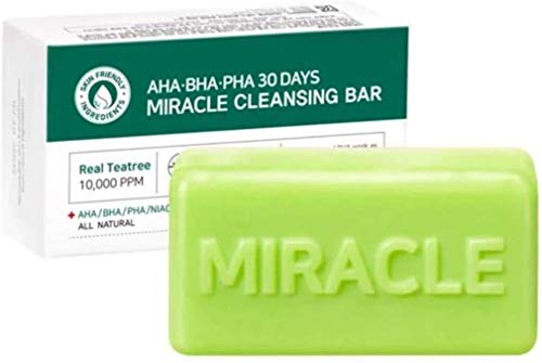 SOME BY MI 30Days Miracle Cleansing Bar, 106g, Exfoliating, Pore and sebum care, Improving skin tone, Inflammation, Impurity Cleaning, Brighter skin tone, Hydrating, Korean Skin Care